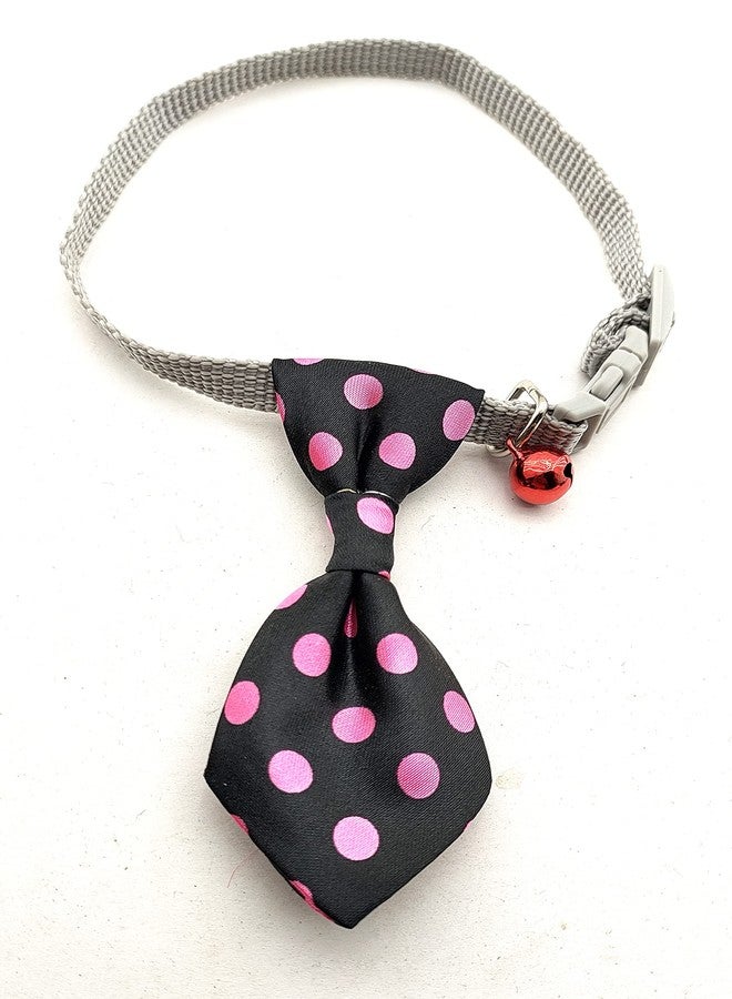 Pups&Pets Cat & Dog Collar Tie Adjustable Safety Buckle Dog Cat Accessories Fashion Checkered Bow tie with Bell - Pack of 2 - Image 4